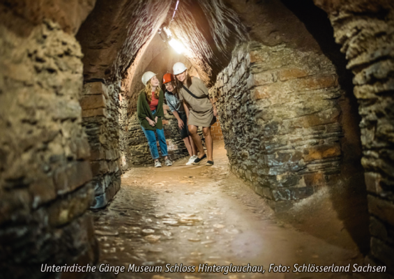 Unterirdische Gänge Museum Schloss Hinterglauchau, Foto: Schlösserland Sachsen