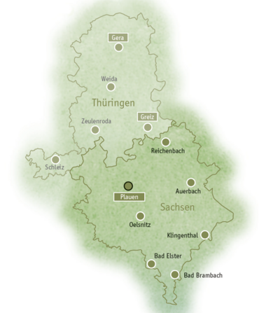 Überblick über die Region Vogtland